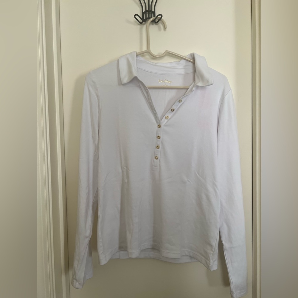 NWT Lilly Pultizer Reema top in resort white size L